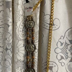 Vintage Cato Gold and Silver Pendant Belt Adjustable